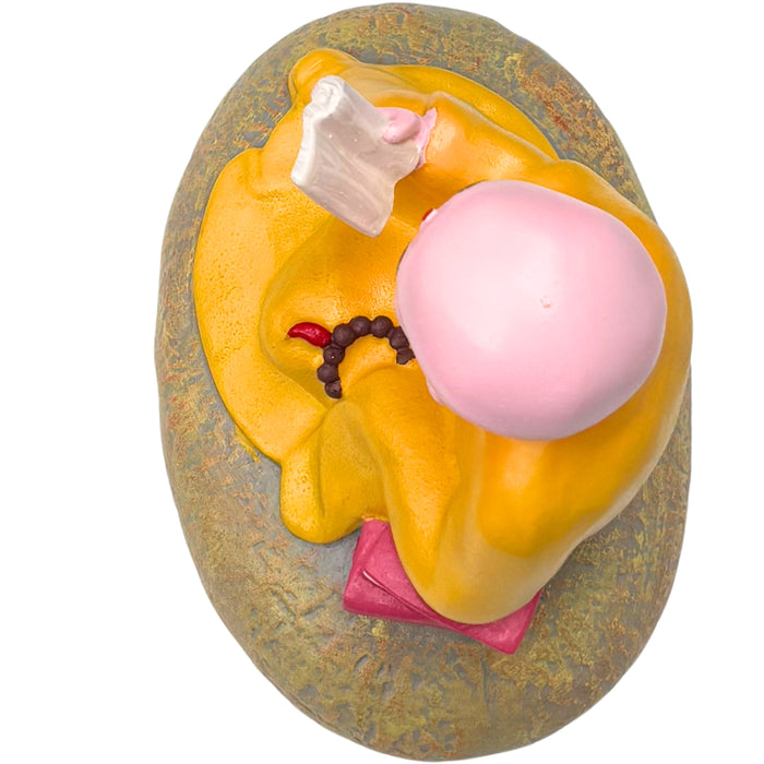 Wonderland Zen Monk Figurine Reading on Stone – Hand-Painted  Statue for Home Decor, Office Desk, and Meditation Space