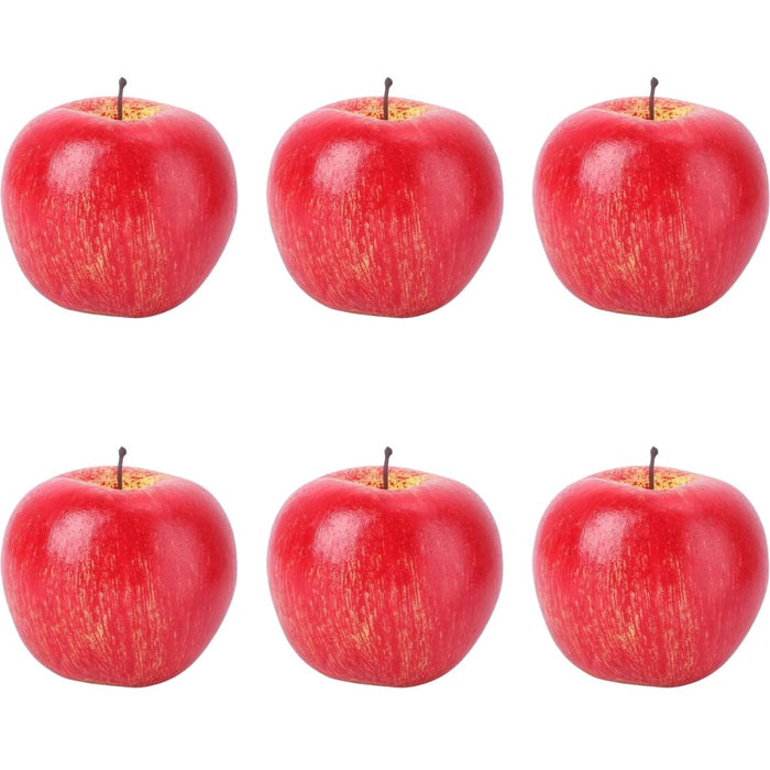 Wonderland set of 6, Six Decorative fake Fruit  Apples set| Natural Real-Looking Artificial Fruits and Vegetables | Matreial PVC| Home Decor, Dining Table Display, Hotel Decoration