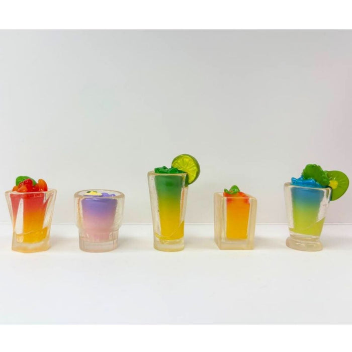 Wonderland set of 5 Dollhouse Scale Assorted Miniature Drinks Collection