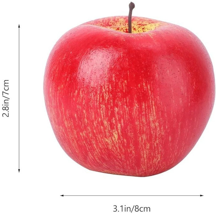 Wonderland set of 6, Six Decorative fake Fruit  Apples set| Natural Real-Looking Artificial Fruits and Vegetables | Matreial PVC| Home Decor, Dining Table Display, Hotel Decoration