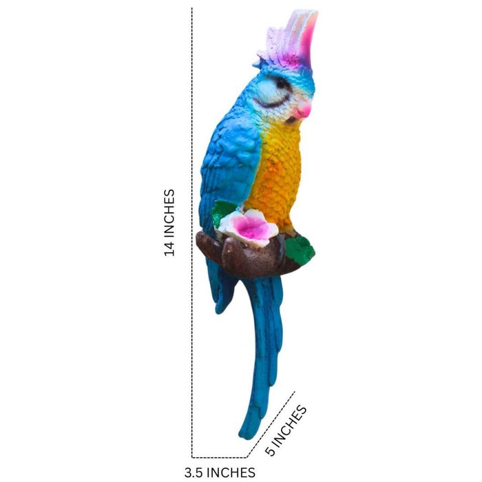 Wonderland Colorful Parrot  Decoration for Garden or Yard | Figurine statue for Lawn Décor Accessories