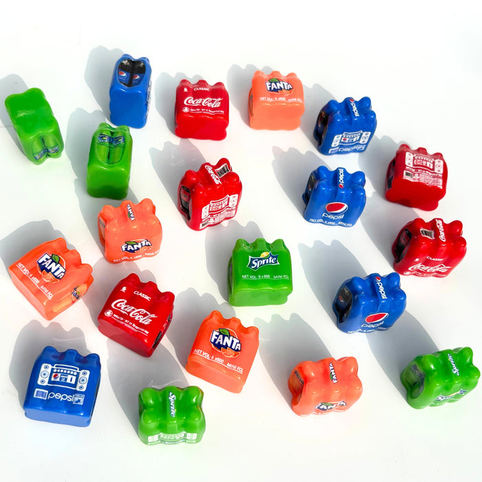 Wonderland 12-Piece Miniature C Drink Bottles  – Tiny Resin Beverages for Dollhouses, DIY Jewelry, and Scrapbooking