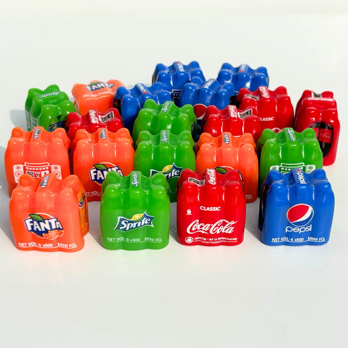 Wonderland 12-Piece Miniature C Drink Bottles  – Tiny Resin Beverages for Dollhouses, DIY Jewelry, and Scrapbooking