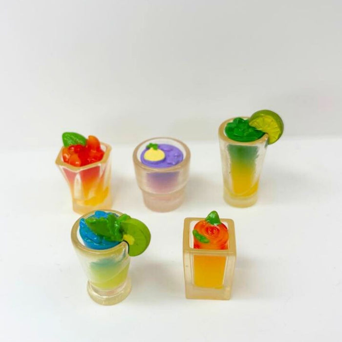 Wonderland set of 5 Dollhouse Scale Assorted Miniature Drinks Collection