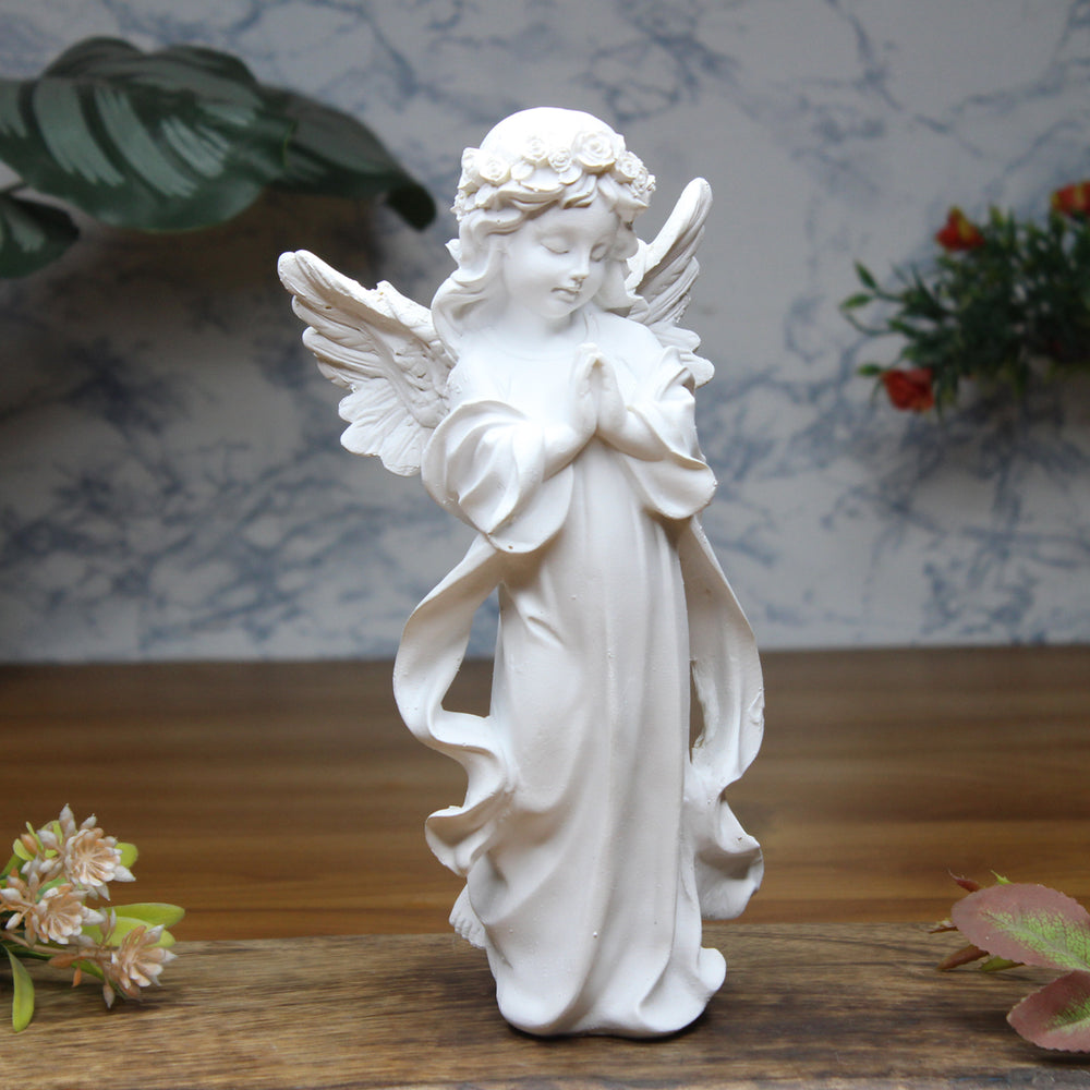 Angel big wings praying statue, home decoration, gift