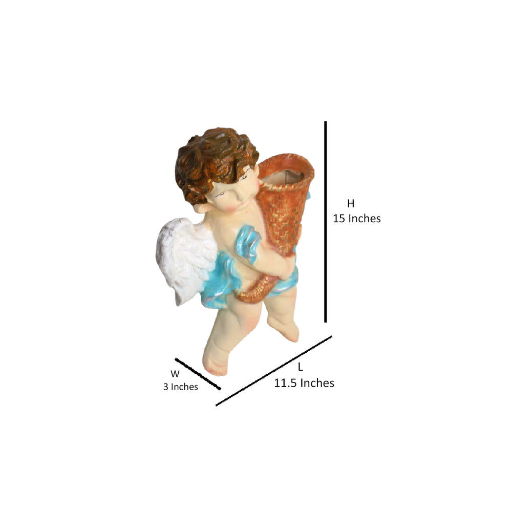 Style 3 resin white wall angel statue planter