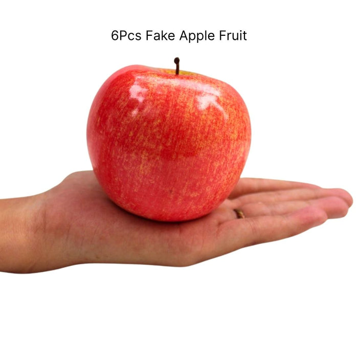 Wonderland set of 6, Six Decorative fake Fruit  Apples set| Natural Real-Looking Artificial Fruits and Vegetables | Matreial PVC| Home Decor, Dining Table Display, Hotel Decoration