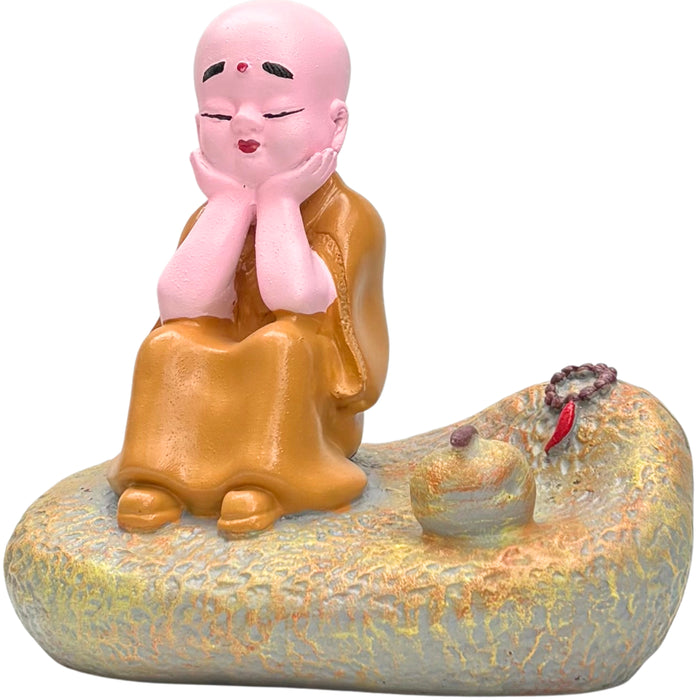 Wonderland Serene  Monk Zen Figurine – Handcrafted Meditating Baby Buddha Statue for Home, Office Desk, and Meditation Decor