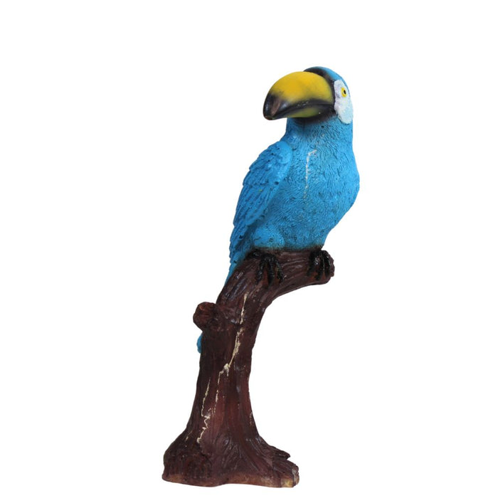 Wonderland  Bird on Tree Statue (Blue) | Bird Figurine|Grade Decor Decorative Birds - Outdoor and Indoor Bird Statues and Figurines