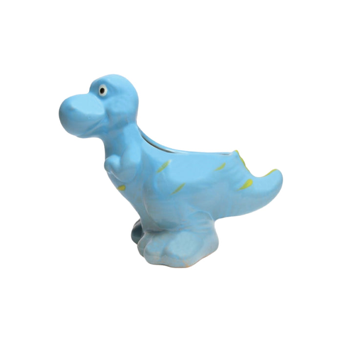 Wonderland ceramic dinasaur in blue| can grow plants directly