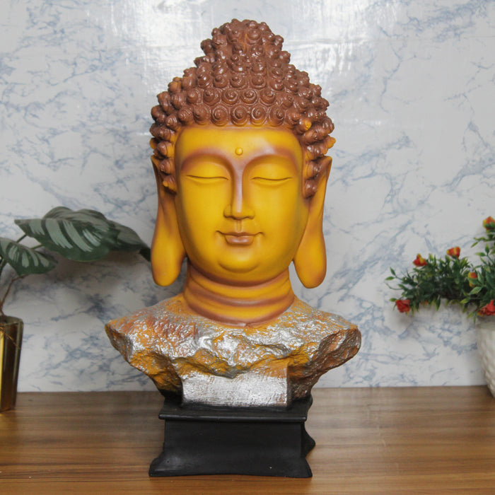 Decorative Buddha HeadOn stone Polyresin Showpiece