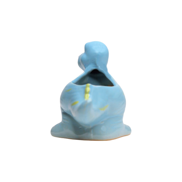 Wonderland ceramic dinasaur in blue| can grow plants directly