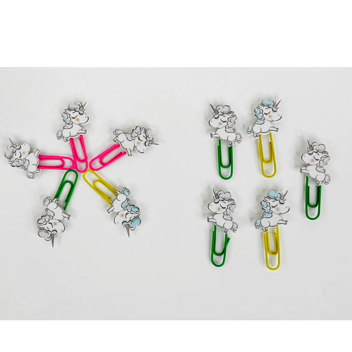 Wonderland Set of 10 Charming  Paper Clips | Colorful & Cute Jumbo Bookmarks for Planners, Diaries, and Scrapbooking