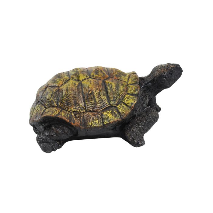 Wonderland Realistic Tortoise Statue For Outdoor Garden Décor - Black