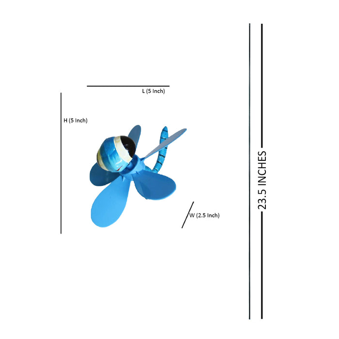 Wonderland (Set of 4)  colourful bee stakes|Garden sticks, outdoor garden stakes, decorative garden accessories