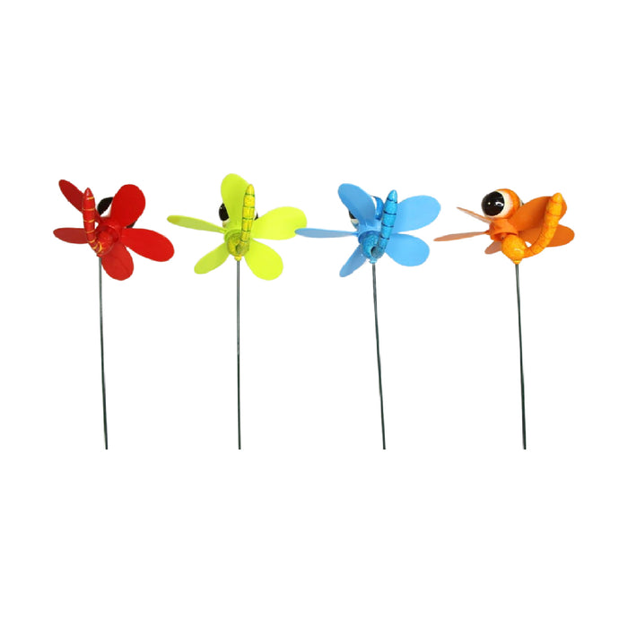 Wonderland (Set of 4)  colourful bee stakes|Garden sticks, outdoor garden stakes, decorative garden accessories