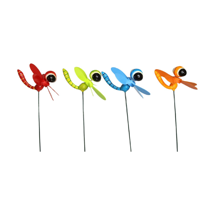 Wonderland (Set of 4)  colourful bee stakes|Garden sticks, outdoor garden stakes, decorative garden accessories