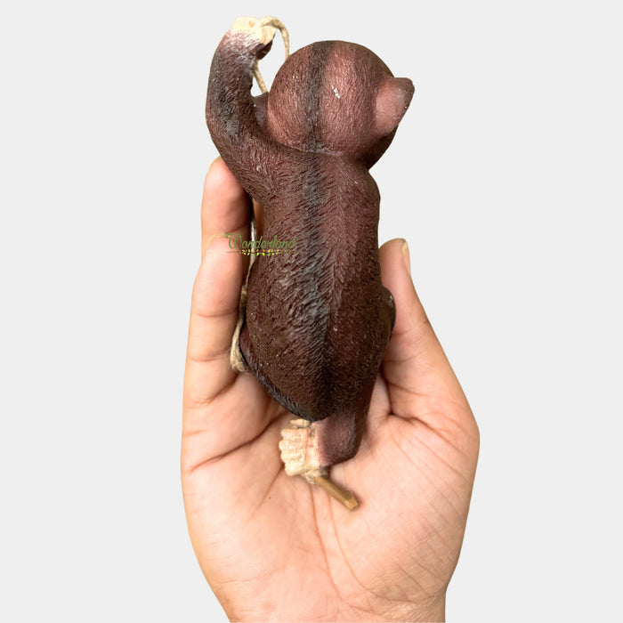 Hand-Painted Hanging Monkey Garden Statue - Realistic Climbing Resin Sculpture for Indoor & Outdoor Decor