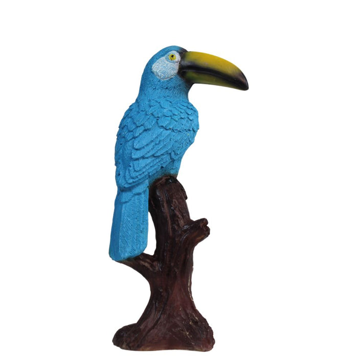 Wonderland  Bird on Tree Statue (Blue) | Bird Figurine|Grade Decor Decorative Birds - Outdoor and Indoor Bird Statues and Figurines
