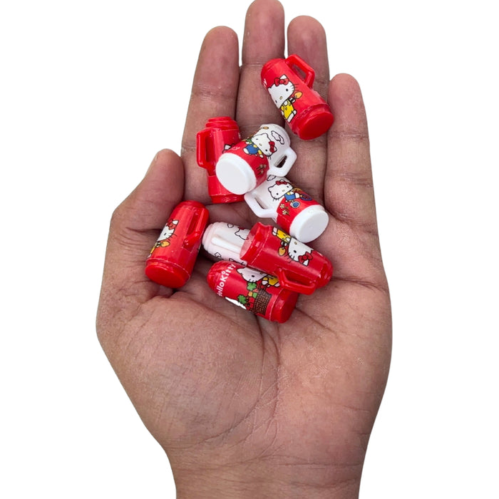 Wonderland 10pc Miniature Hello Kitty Thermos Set – 1:12 Scale Dollhouse Accessories, Tiny Water Flask Charms for DIY Crafts, Scrapbooking & Fairy Gardens (Red & White Mix)
