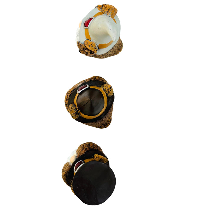 Wonderland set of 3 Whimsical Owl Gnome Figurine Set – Trio of Forest Wise Men Home Decor