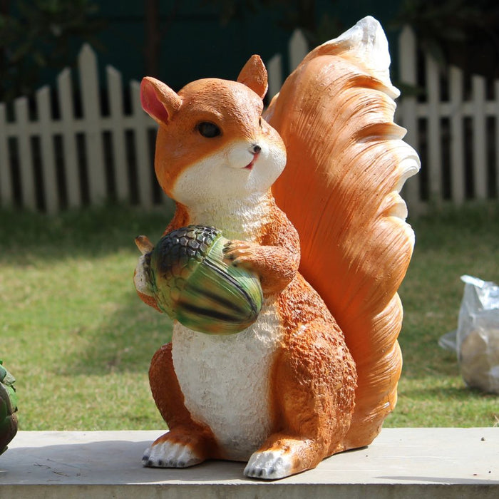 Wonderland Big Standing Squirrel (Brown)| for Inside or Outside Your Home | Garden Decor, Garden Decoration, Home Decor, Squirrel Statue, balocny Decoration
