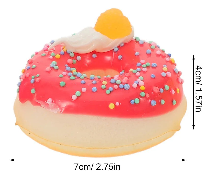 Wonderland Set of 7 Colorful Artificial Glazed Donuts with Sprinkles | Realistic Display Props| Fake Food Donuts for Décor, Bakery Display