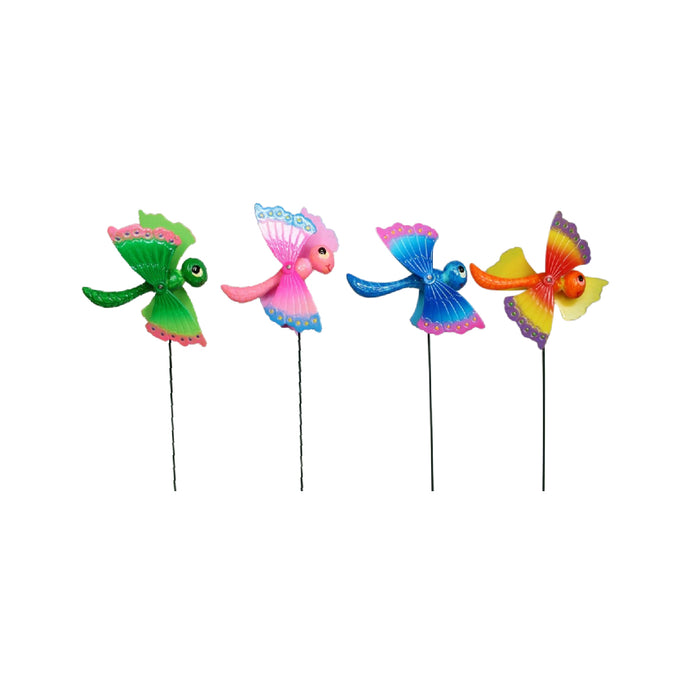 Wonderland (Set of 4) dragonfly stakes with rotating wings|Garden sticks, outdoor garden stakes, decorative garden accessories