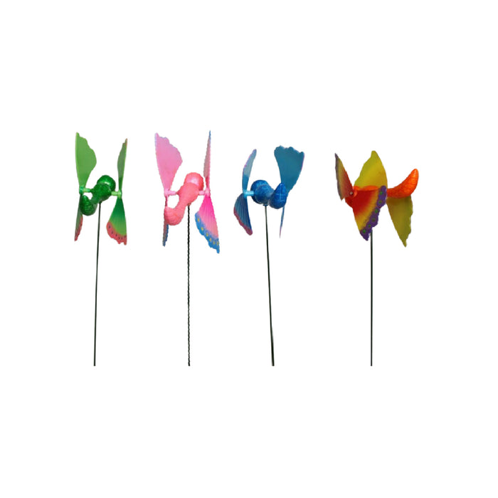 Wonderland (Set of 4) dragonfly stakes with rotating wings|Garden sticks, outdoor garden stakes, decorative garden accessories