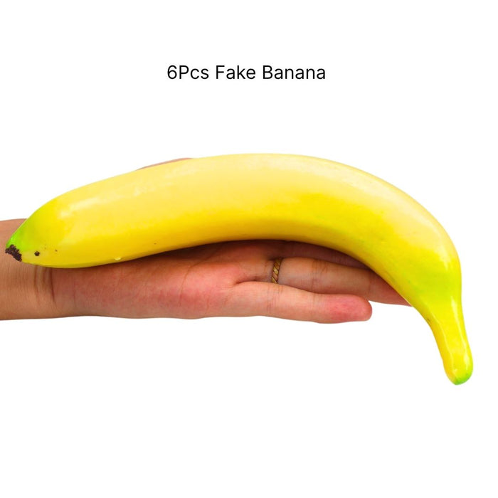 Wonderland set of 6-Artificial  Bananas Fake Fruits | Real Looking Artificial Bananas for Kitchen Table Decoration and Home Decor, Dining Table Display, Hotel Decoration