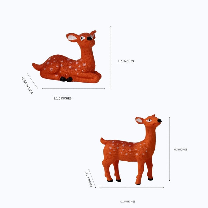 Wonderland set of 2  Fawn & Doe Figurine Set| Resin statue