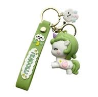 Wonderland Colorful unicorn [Green]Kechains, Cartoon Style Keychain & Bag Charms Fun & Functional Accessories for Bags and Keys