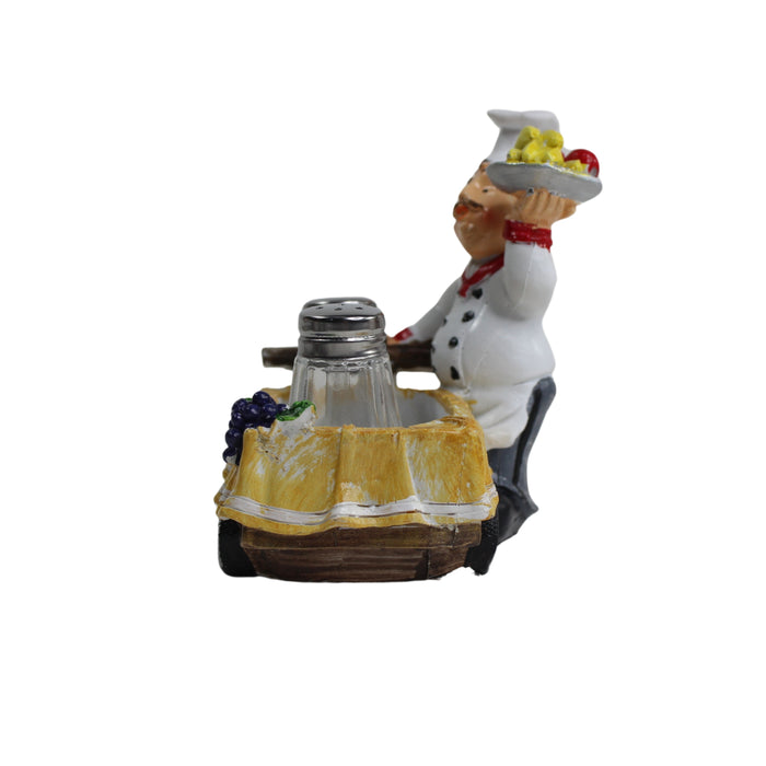 Wonderland Chef Statue - Salt Pepper Bottle Holder Ornaments Home Decor Kitchen Resin Crafts Chef Statue for Kitchen Decoration-03