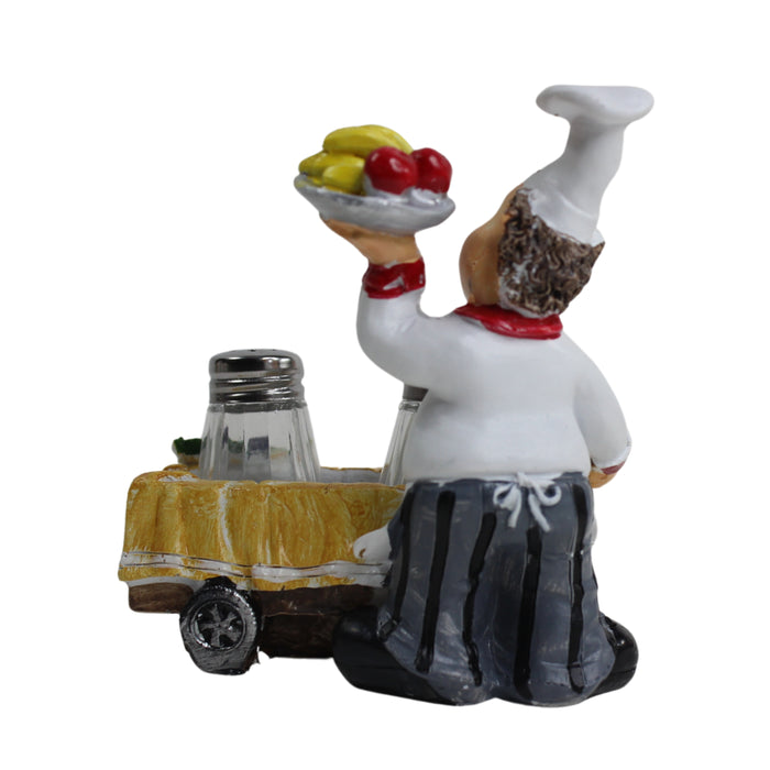 Wonderland Chef Statue - Salt Pepper Bottle Holder Ornaments Home Decor Kitchen Resin Crafts Chef Statue for Kitchen Decoration-03