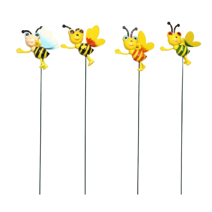 Wonderland ( set of 4) honey bee garden sticks