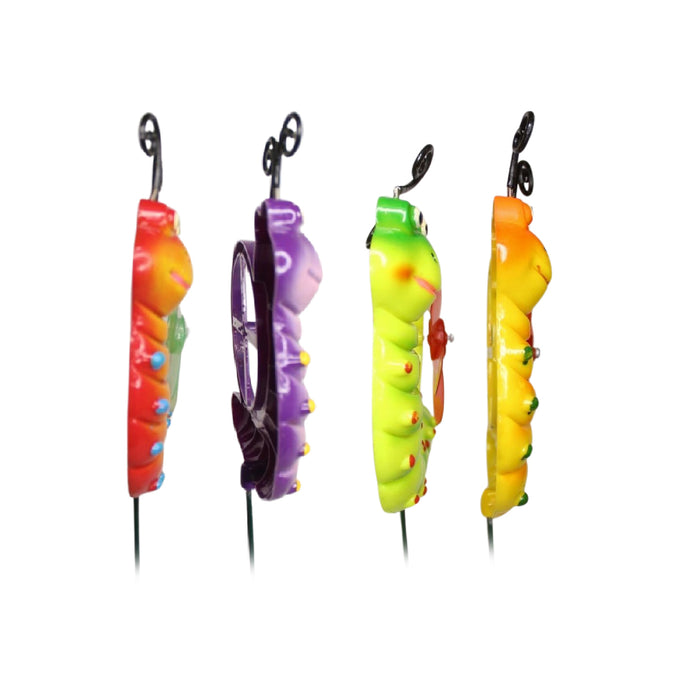 Wonderland (Set of 4) big size snail stakes with rotating fan |Garden sticks, outdoor garden stakes, decorative garden accessories