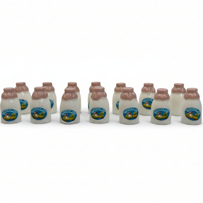 Wonderland 20 Pcs Miniature Milk Bottle Charms - Tiny Resin Dairy Bottles for DIY Jewelry, Dollhouse Accessories, Slime Charms, and Crafting