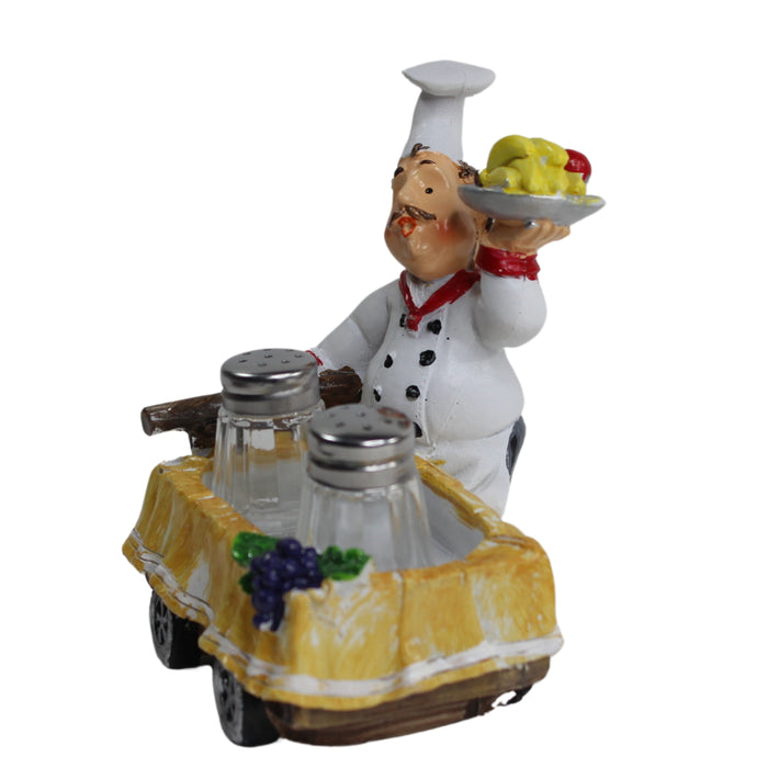 Wonderland Chef Statue - Salt Pepper Bottle Holder Ornaments Home Decor Kitchen Resin Crafts Chef Statue for Kitchen Decoration-03