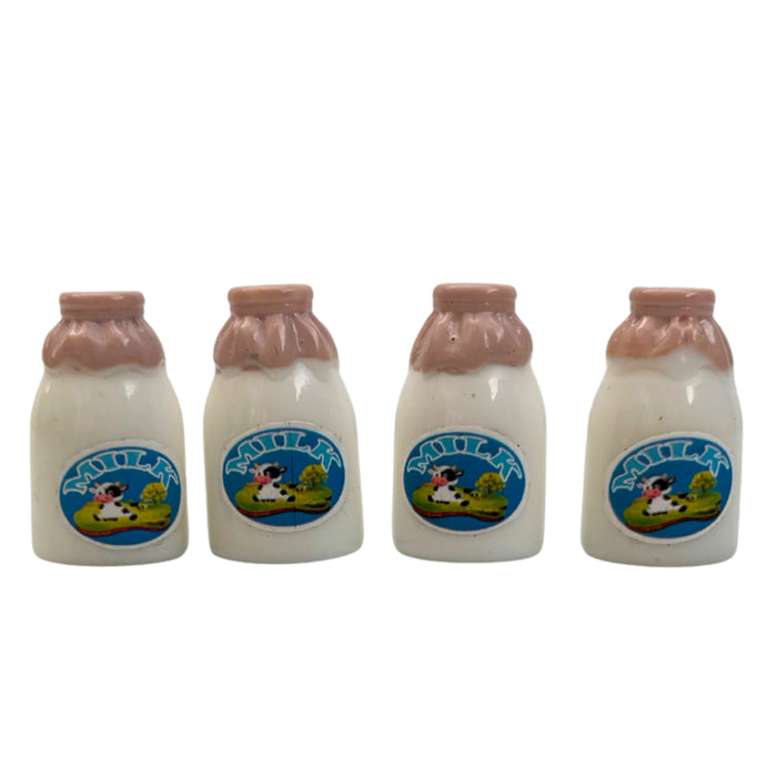 Wonderland 20 Pcs Miniature Milk Bottle Charms - Tiny Resin Dairy Bottles for DIY Jewelry, Dollhouse Accessories, Slime Charms, and Crafting