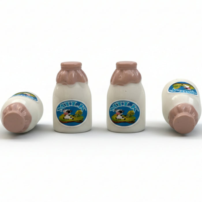 Wonderland 20 Pcs Miniature Milk Bottle Charms - Tiny Resin Dairy Bottles for DIY Jewelry, Dollhouse Accessories, Slime Charms, and Crafting