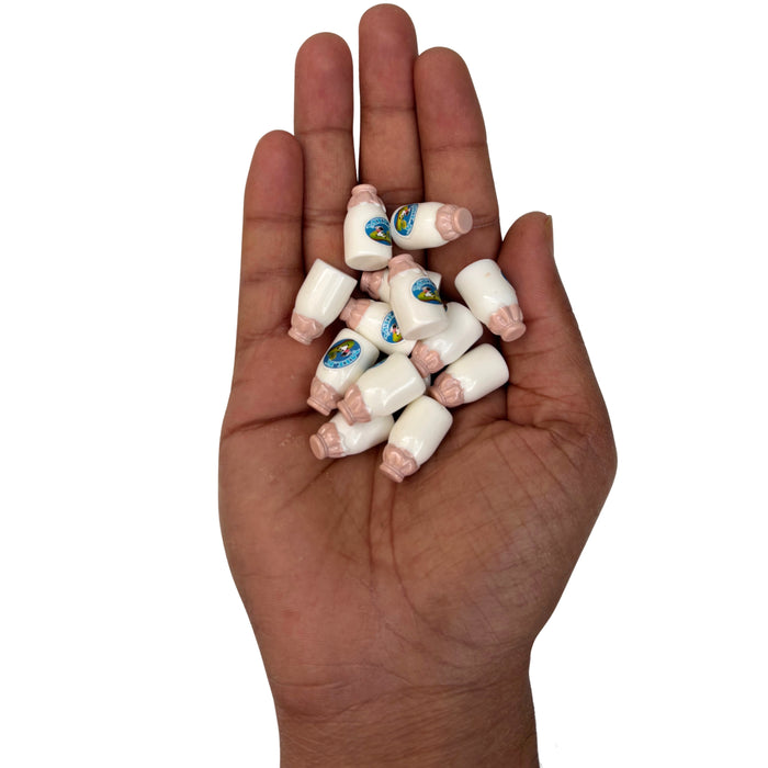 Wonderland 20 Pcs Miniature Milk Bottle Charms - Tiny Resin Dairy Bottles for DIY Jewelry, Dollhouse Accessories, Slime Charms, and Crafting