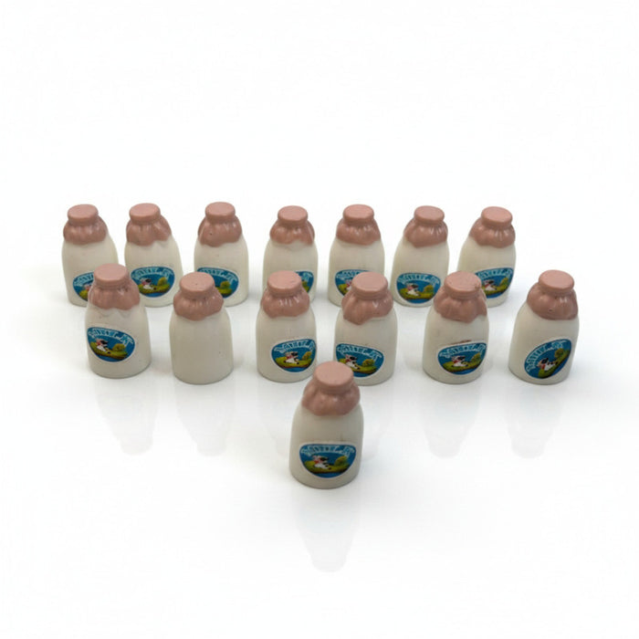 Wonderland 20 Pcs Miniature Milk Bottle Charms - Tiny Resin Dairy Bottles for DIY Jewelry, Dollhouse Accessories, Slime Charms, and Crafting