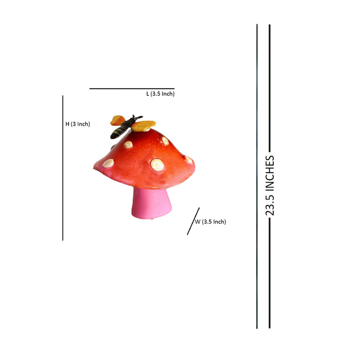 Wonderland (Set of 4) little mushroom stakes|Garden sticks, outdoor garden stakes, decorative garden accessories