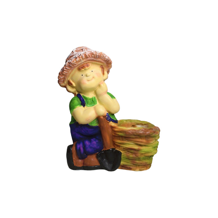 Wonderland Farm boy planter (green)