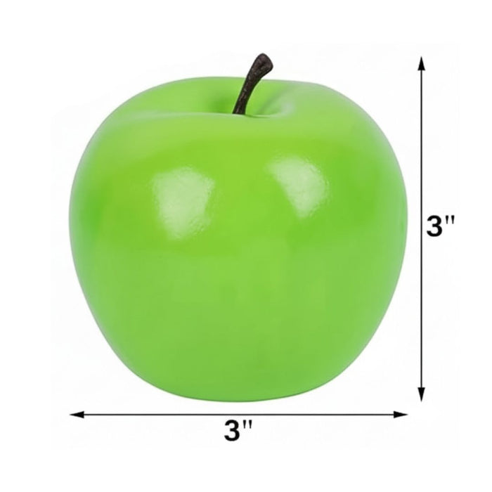 Wonderland 6pcs Artificial  Green Apple Fake Fruits for Kitchen Table Decoration and Photography