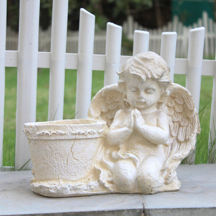 Wonderland Style 2 Praying Angel with Planter, pot, container, for home decoration, garden decoration