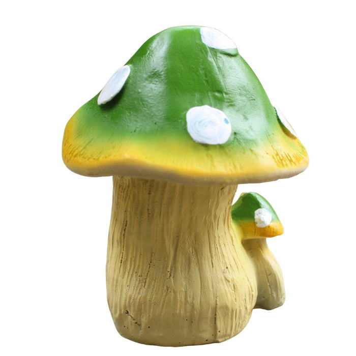 Wonderland Enchanted Green Mushroom Cluster Garden / Balcony Decor Statue | Fairy Garden Miniature Showpiece