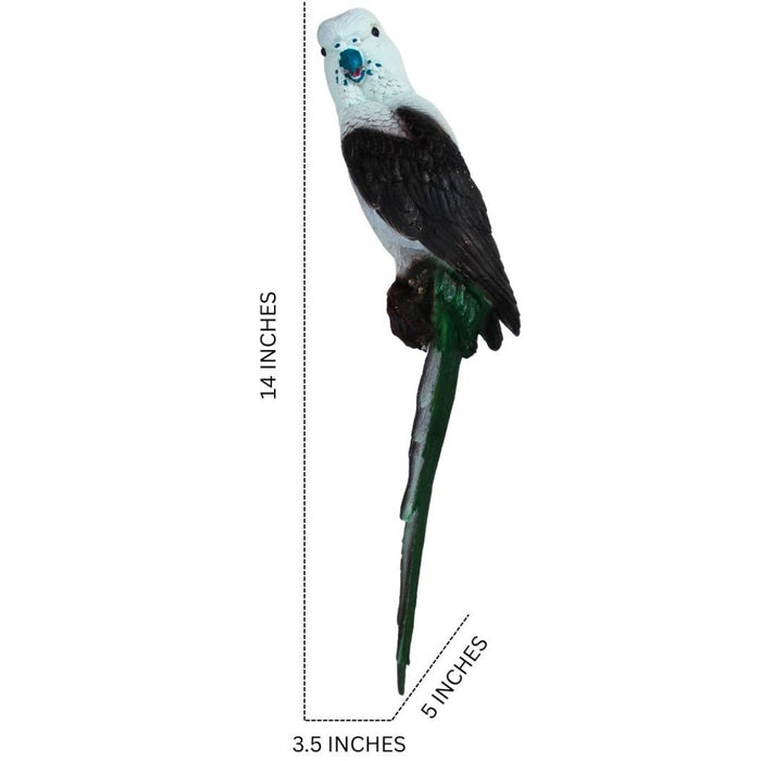 Wonderland Realistic Parrot Bird Figurine | Garden & Home Decoration| Figurine statue for FAIRY GARDEN ACCESSORIES