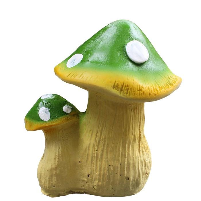 Wonderland Enchanted Green Mushroom Cluster Garden / Balcony Decor Statue | Fairy Garden Miniature Showpiece