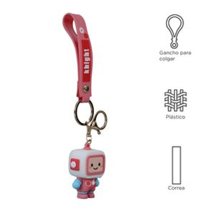 Wonderland Small robot [Pink]Kechains, Cartoon Style Keychain & Bag Charms Fun & Functional Accessories for Bags and Keys